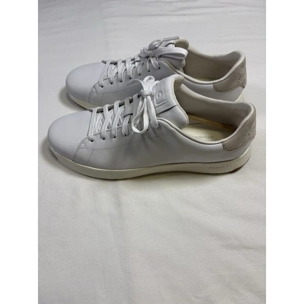 Cole Haan GrandPro Tennis Mens Size 8 M White Leather Sneakers Shoes C22584 NIB